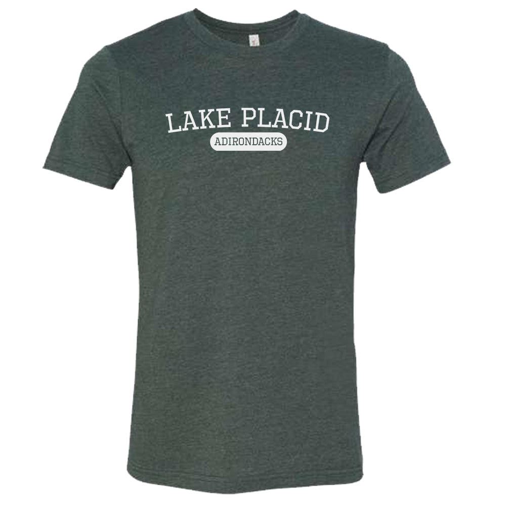 Lake Placid Varsity Logo Print Tee Shirt