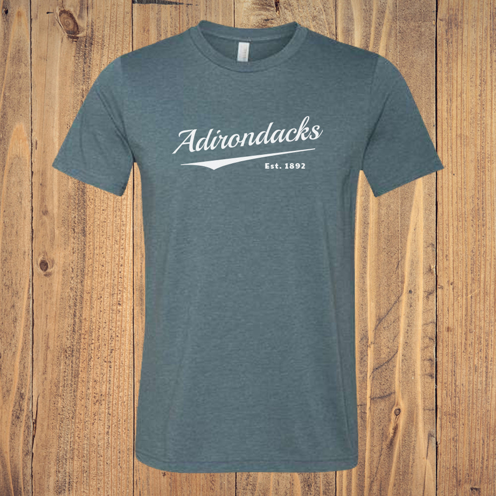 Adirondacks Classic Script Logo Print Tee Shirt