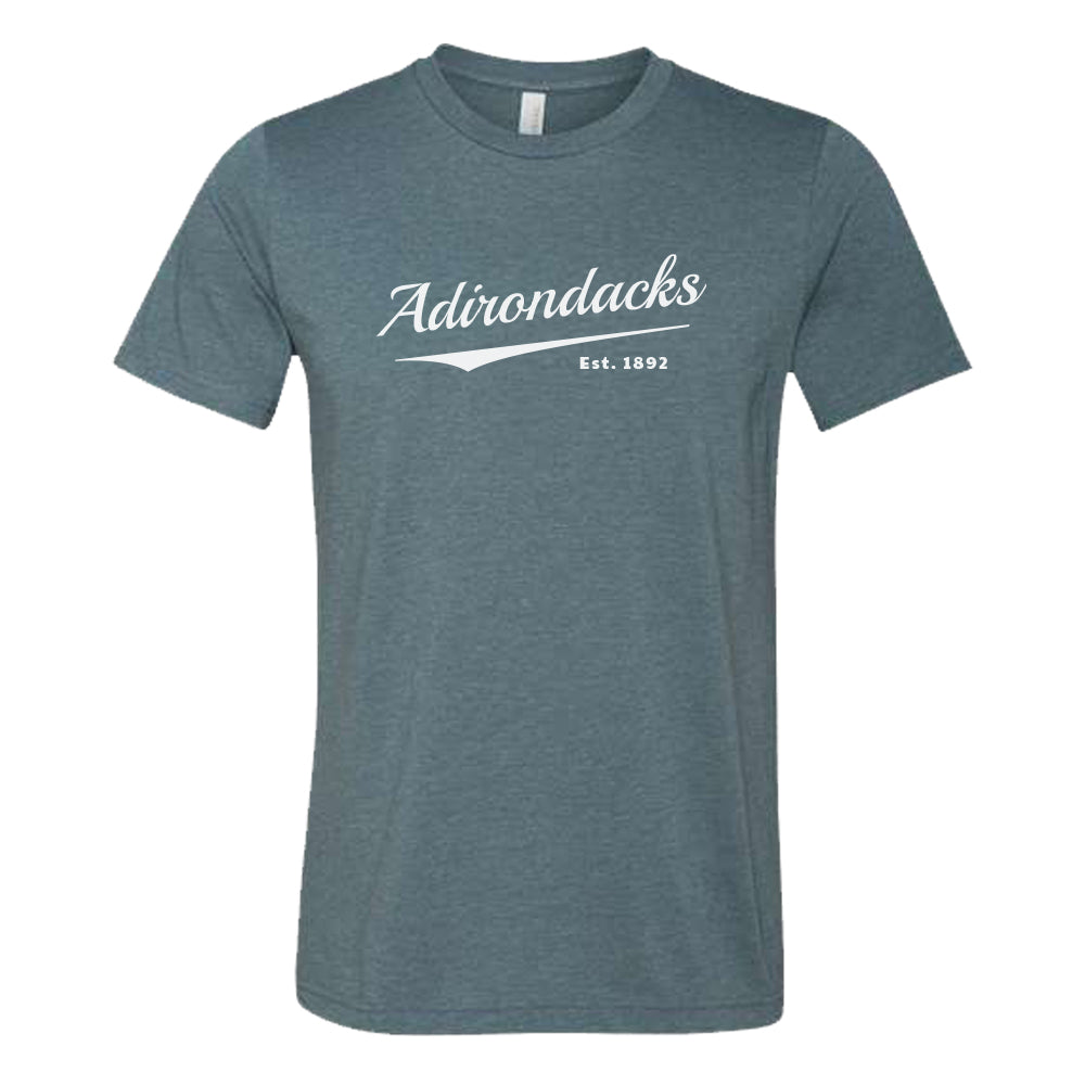 Adirondacks Classic Script Logo Print Tee Shirt