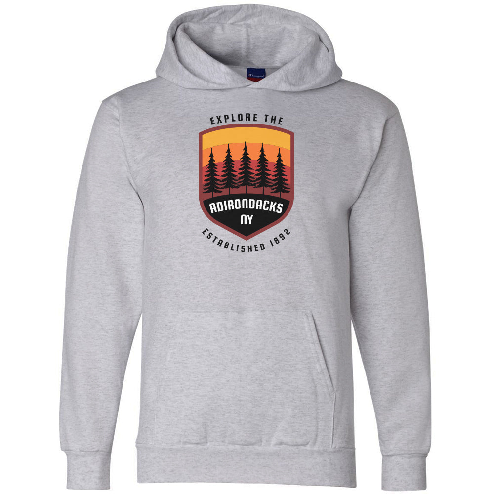 Explore The Adirondacks Graphic Hoodie - Pullover Sweatshirt With Hood