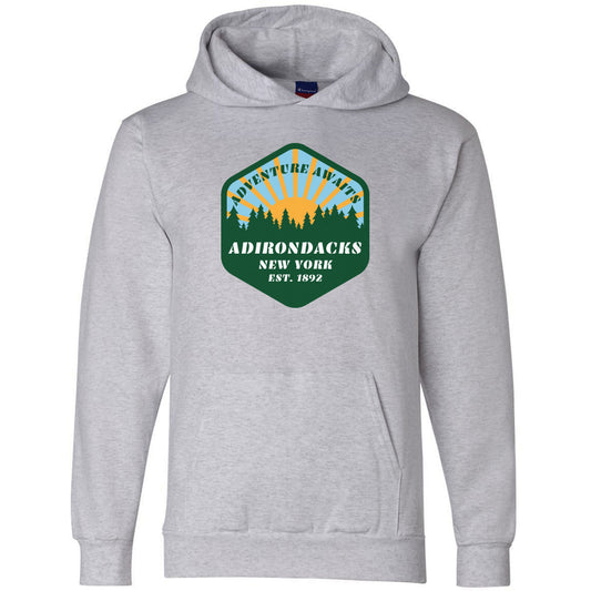 Adirondacks Adventure Awaits Pullover Hooded Sweatshirt