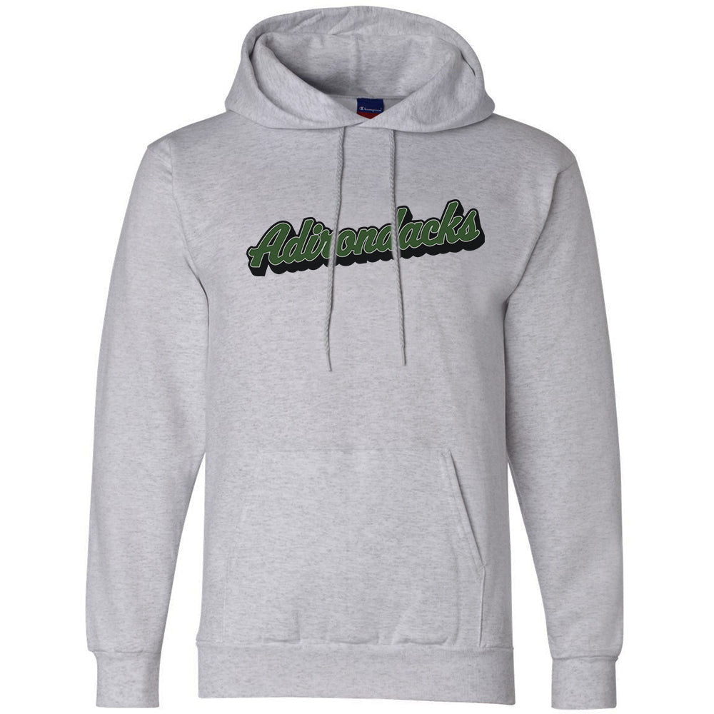 Adirondacks Retro Script Logo Hoodie - Pullover Hooded Sweatshirt