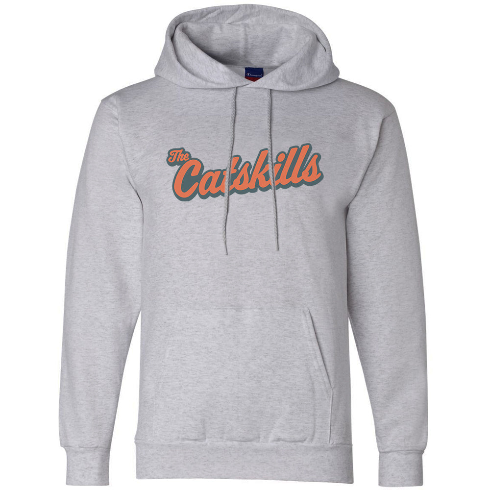 Catskills Retro Script Logo Hoodie - Pullover Hooded Sweatshirt