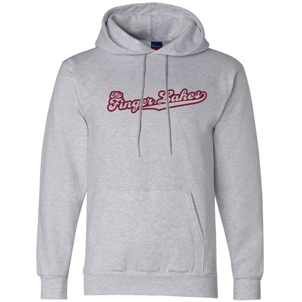 Finger Lakes Retro Script Logo Hoodie - Pullover Hooded Sweatshirt