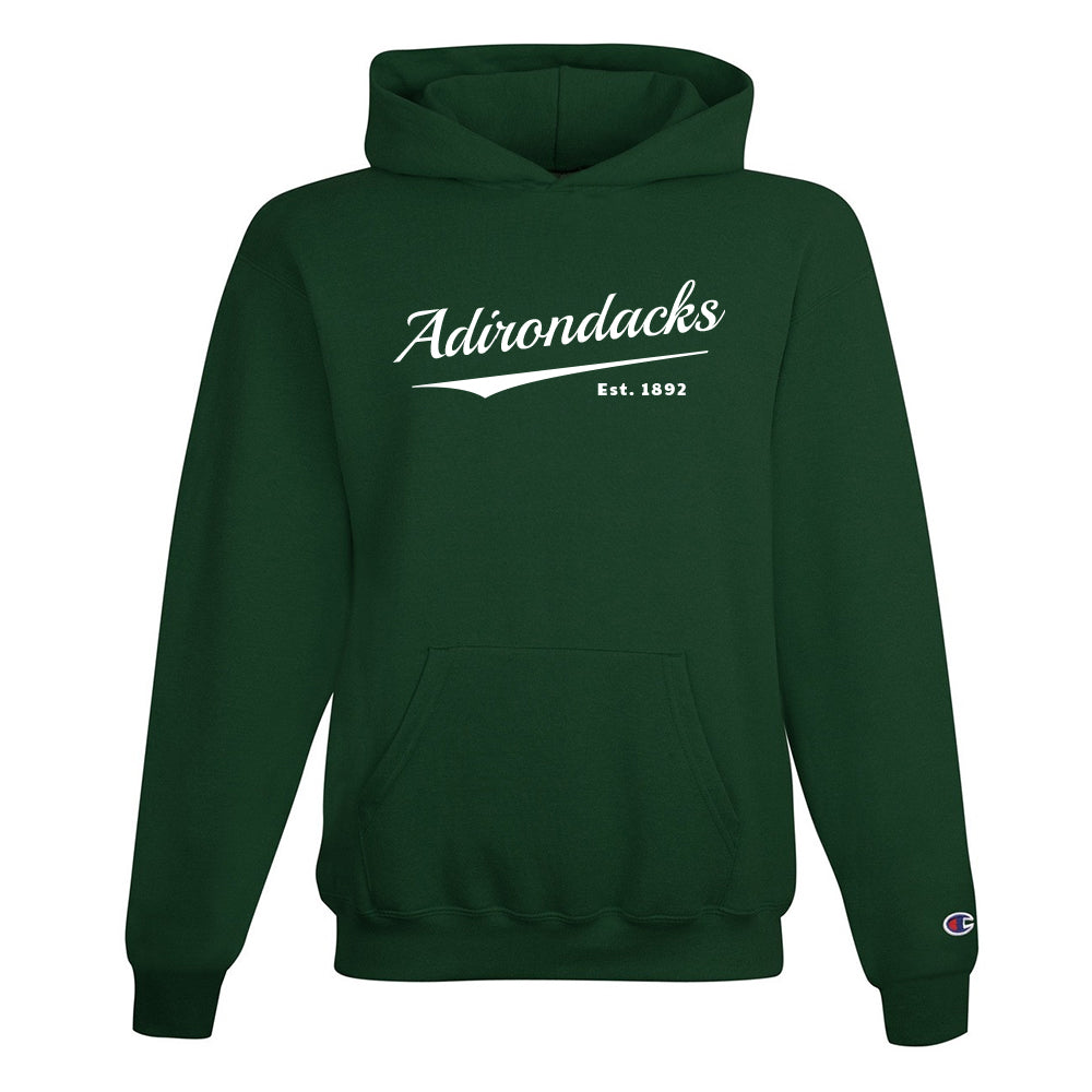 Adirondacks Script Hoodie - Adirondack Pullover Sweatshirt With Hood