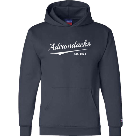 Adirondacks Script Hoodie - Adirondack Pullover Sweatshirt With Hood