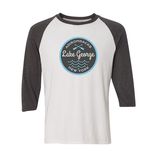 Lake George Nautical Logo 3/4 Sleeve Raglan Shirt