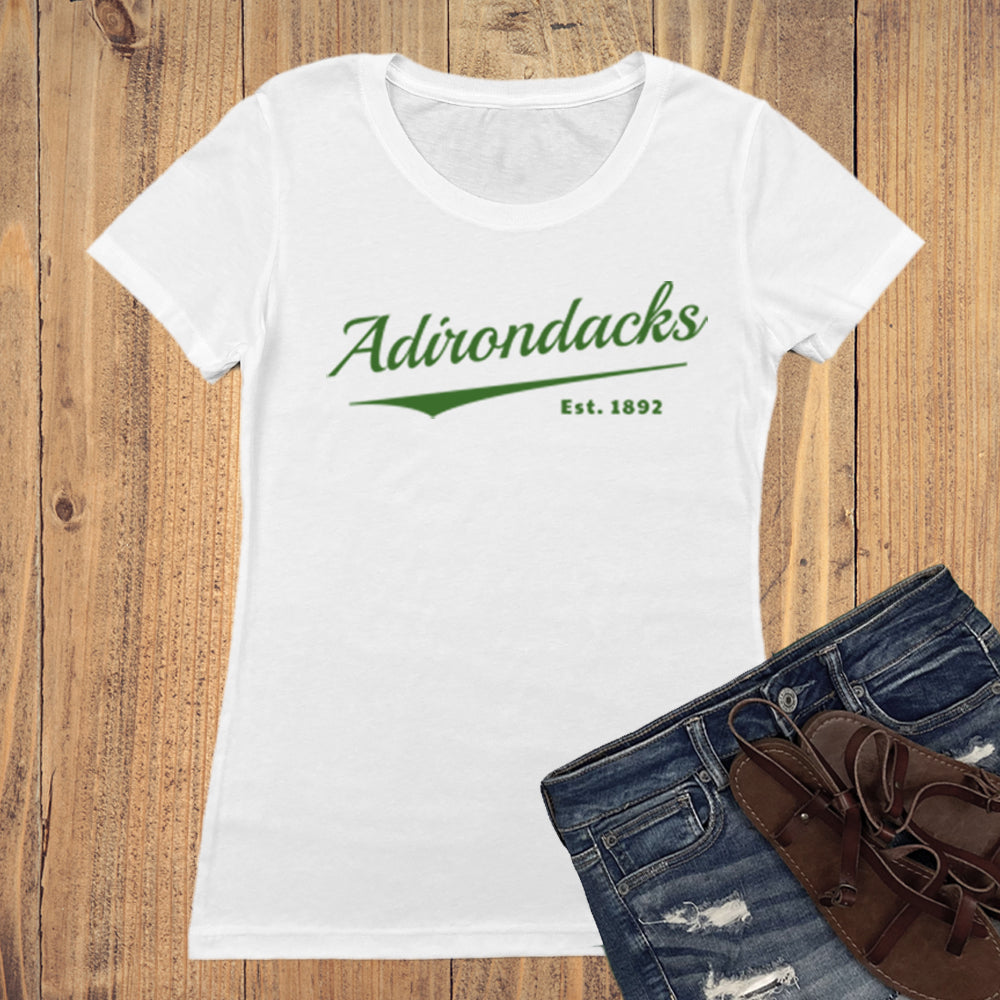 Adirondacks Classic Script Women's Graphic Tee Shirt