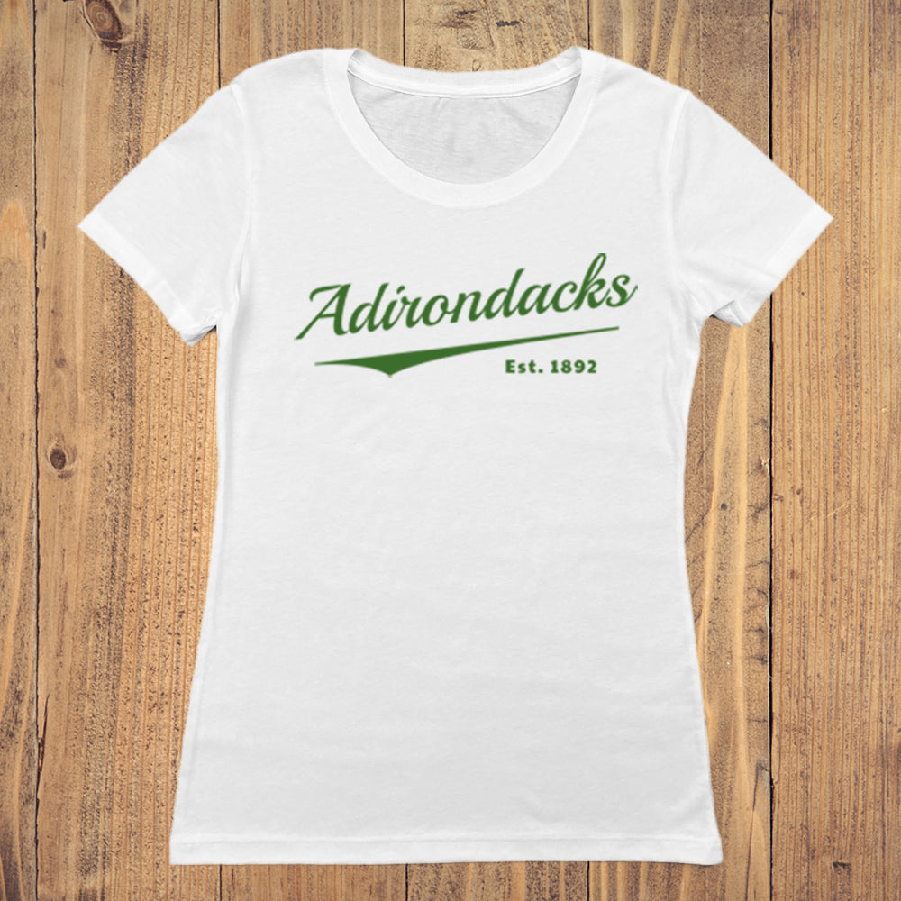 Adirondacks Classic Script Women's Graphic Tee Shirt