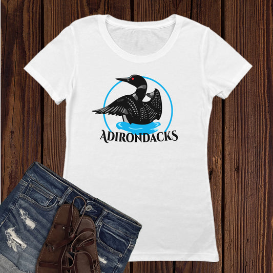 Adirondack Loon Vintage Faded Women's Tee Shirt