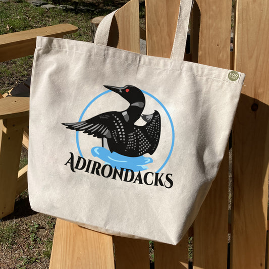 Adirondack Loon Recycled Cotton Canvas Tote Bag