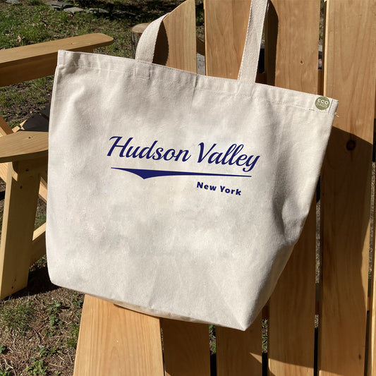 Hudson Valley Upstate Recycled Cotton Canvas Tote Bag - Upstate New York Eco Bag