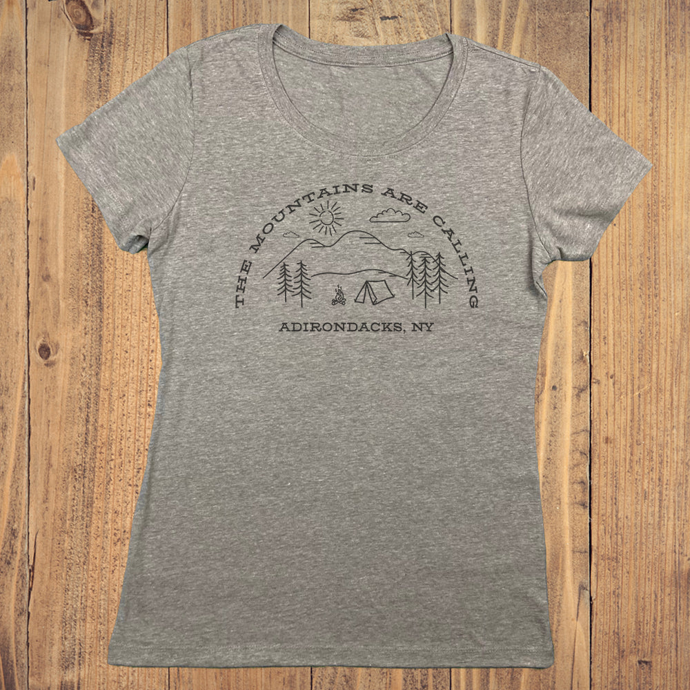 The Mountains Are Calling - Adirondacks Women's Graphic Tee Shirt