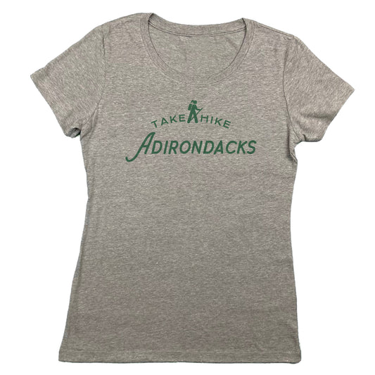 Take A Hike Adirondacks Hiking Themed Vintage Faded Graphic Women's Tee Shirt