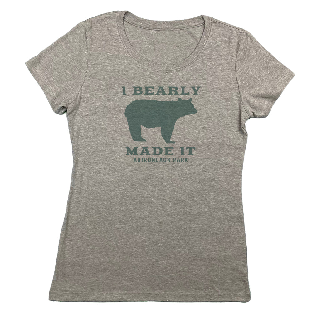 I Bearly Made It Adirondack Park Vintage Style Faded Women's Tee Shirt