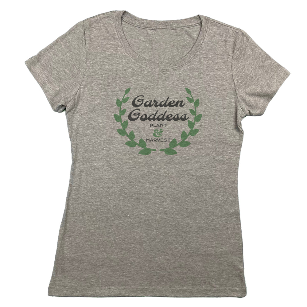 Garden Goddess Gardening Themed Vintage Faded Graphic Women's Tee Shirt