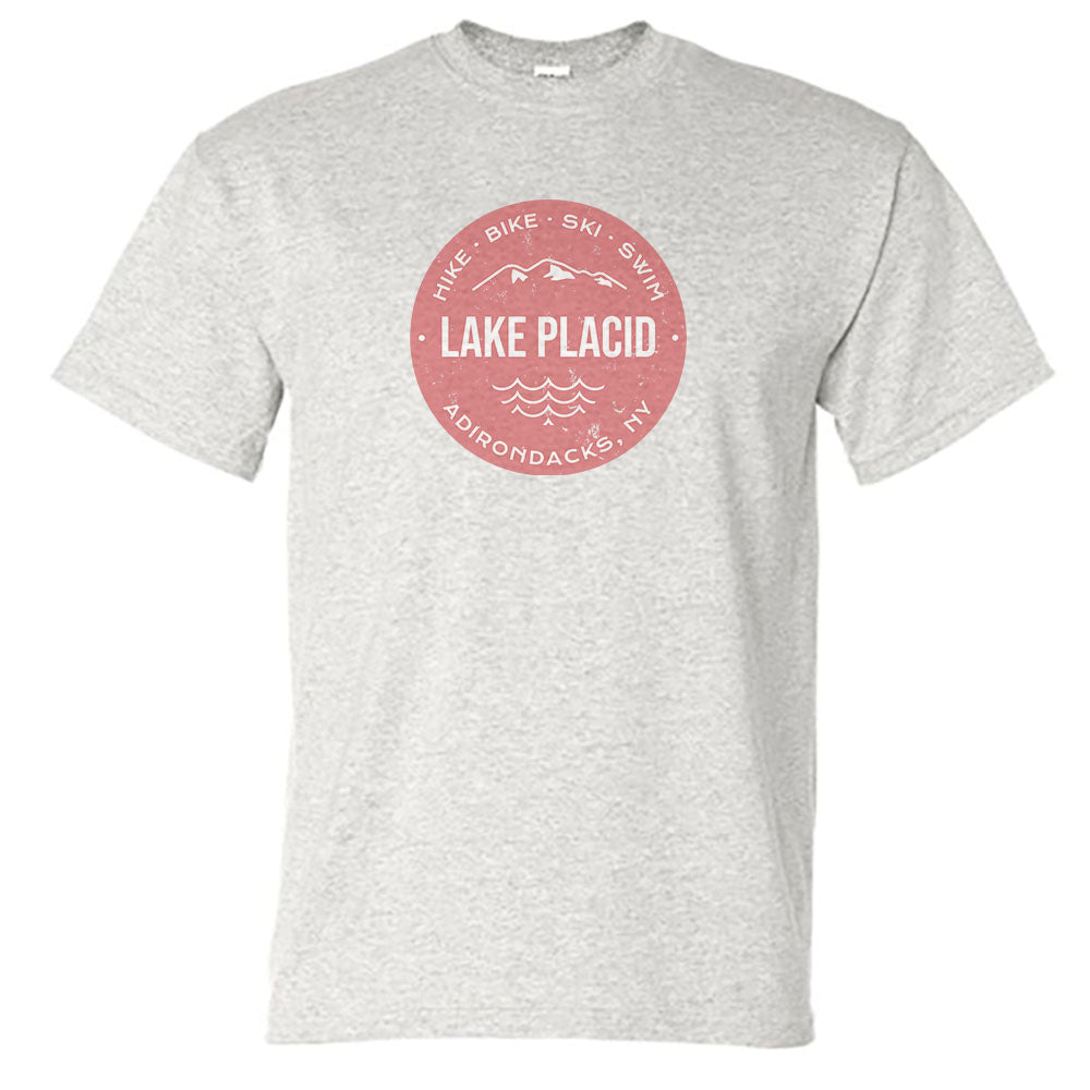 Lake Placid New York Trailmarker Series Themed Vintage Design Unisex Tee Shirt