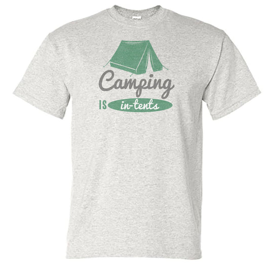 Camping Is In Tents Camping Themed Vintage Design Unisex Tee Shirt