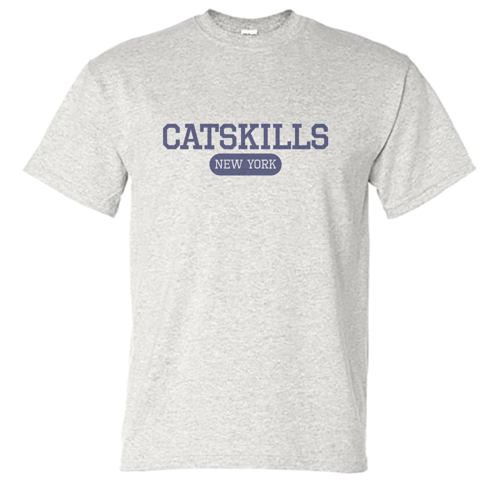 Catskills New York Varsity Style Block Lettering Vintage Style Print Unisex Tee Shirt