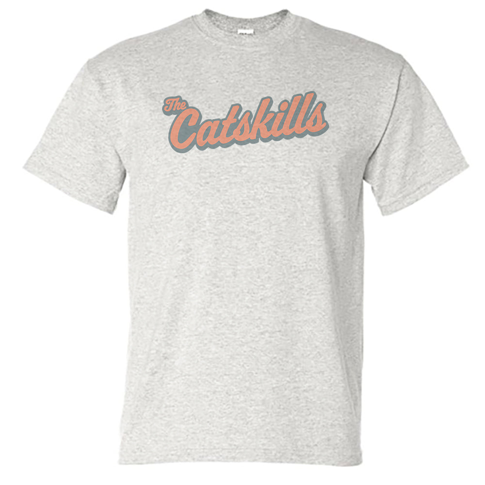Catskills Retro Script Upstate NY Vintage Design Unisex Tee Shirt