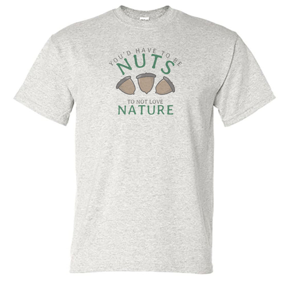 Nuts Not To Love Nature Funny Vintage Print Unisex Tee Shirt