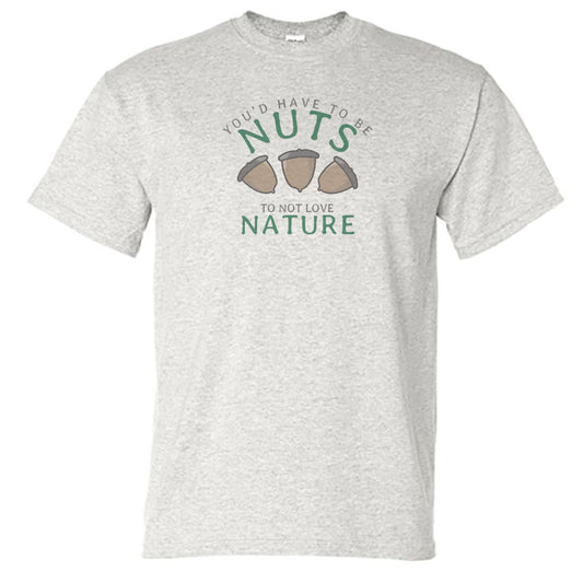 Nuts Not To Love Nature Funny Vintage Print Unisex Tee Shirt