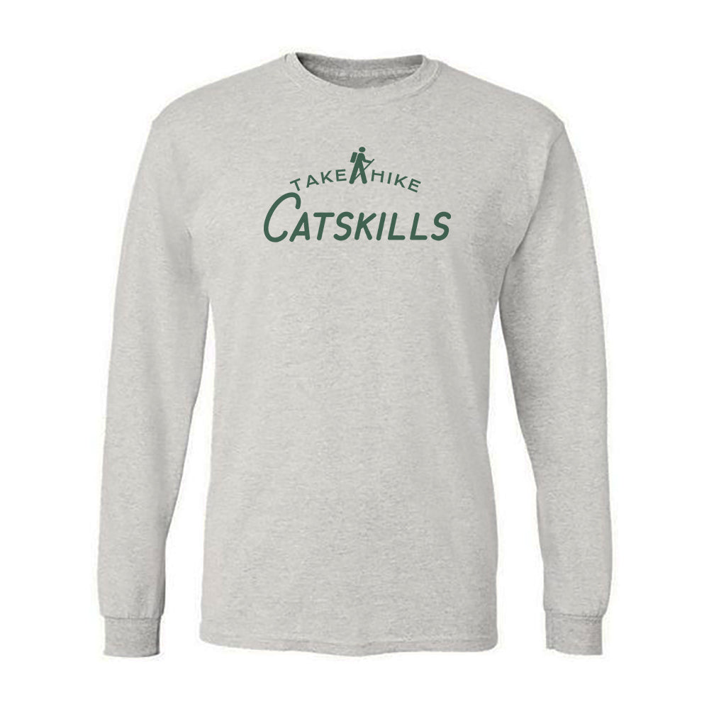 Take A Hike Catskills Vintage Faded Print Long Sleeve Tee Shirt
