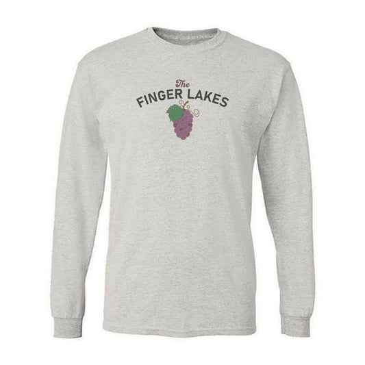 Finger Lakes Vintage Style Print Long Sleeve Tee Shirt