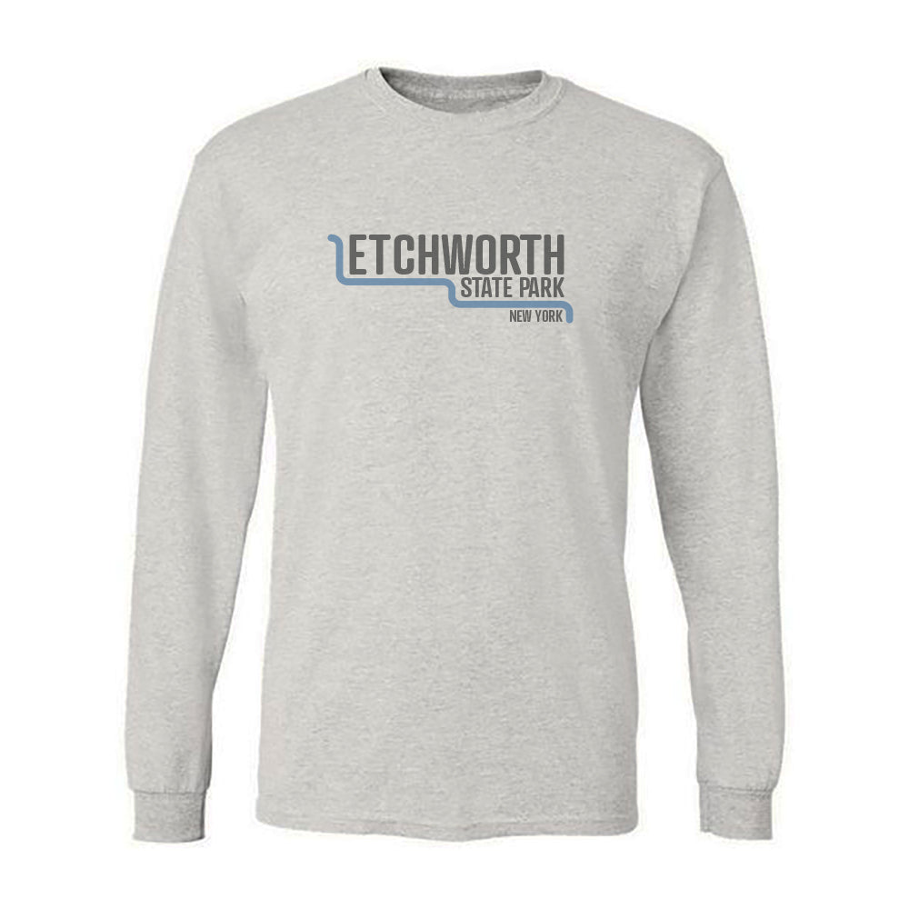 Letchworth State Park NY Vintage Style Faded Print Long Sleeve Tee Shirt