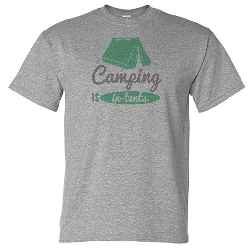 Camping Is In Tents Camping Themed Vintage Design Unisex Tee Shirt