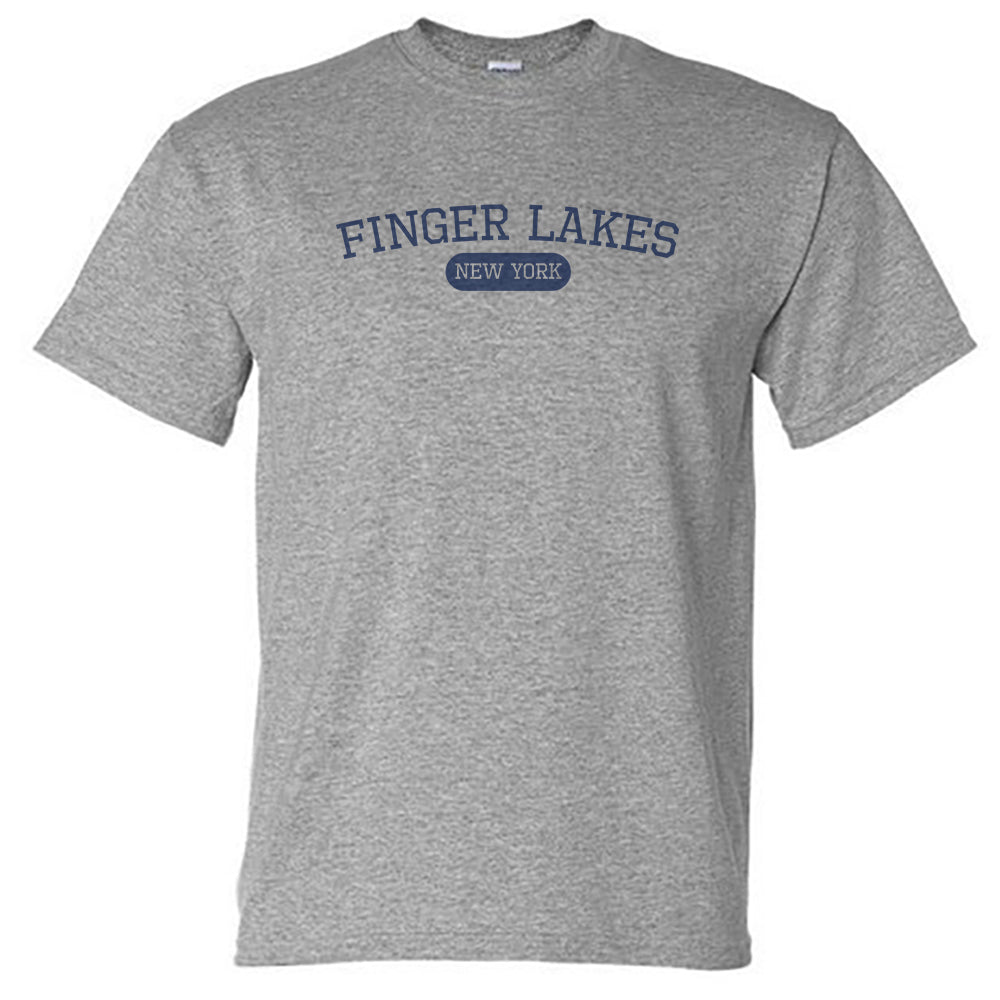 Finger Lakes Block Logo College Graphic Vintage Design Unisex T-Shirt