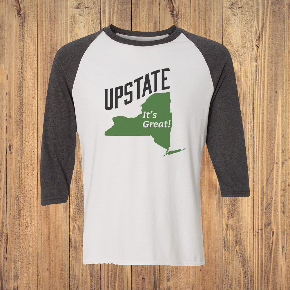 Upstate New York Inspired Upstate It's Great 3/4 Sleeve Raglan Shirt