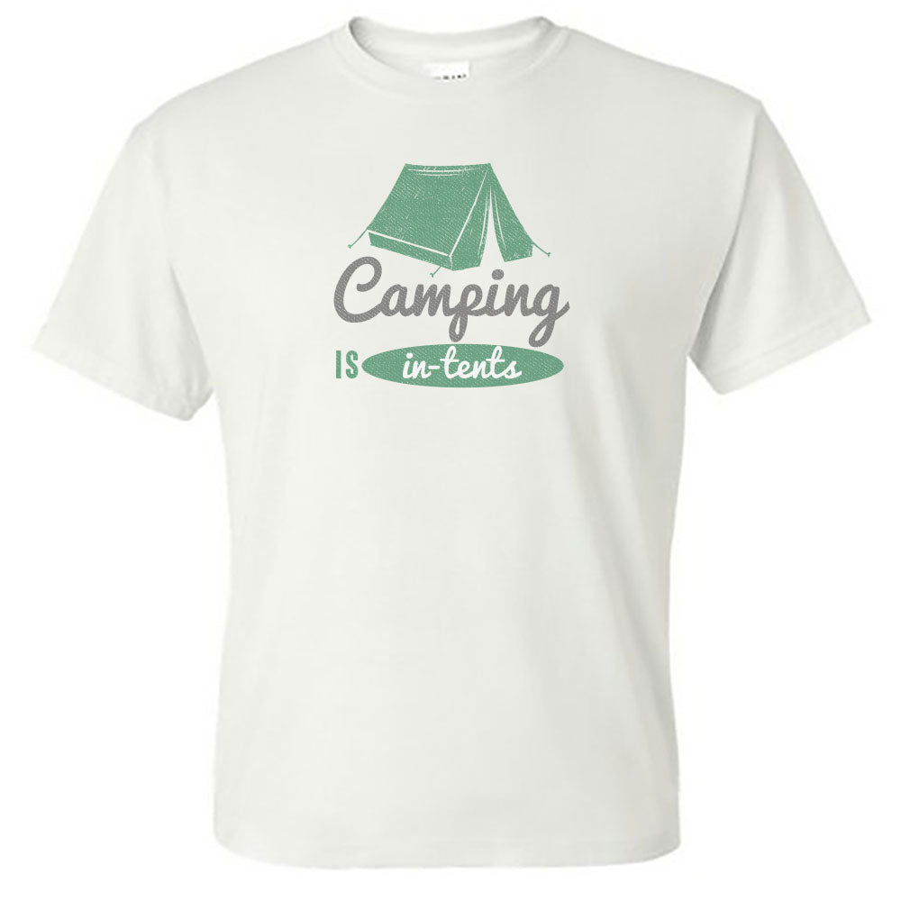 Camping Is In Tents Camping Themed Vintage Design Unisex Tee Shirt