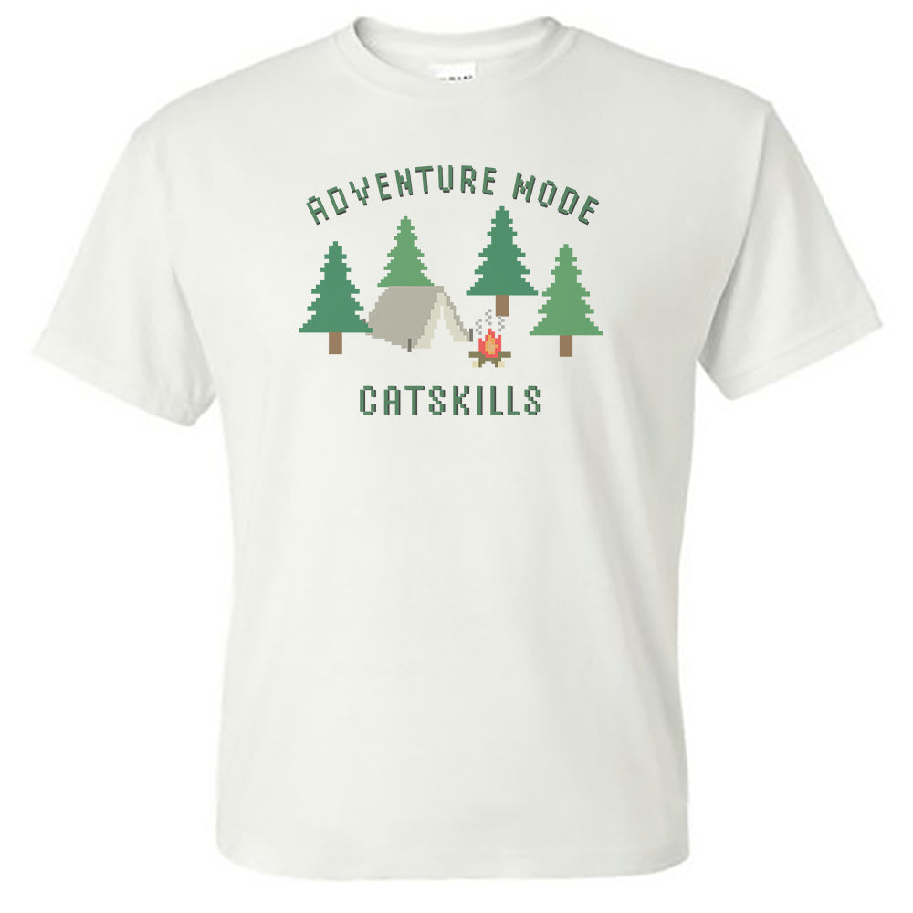 Catskills Adventure Mode 80s Video Game Vintage Style Print Unisex Tee Shirt