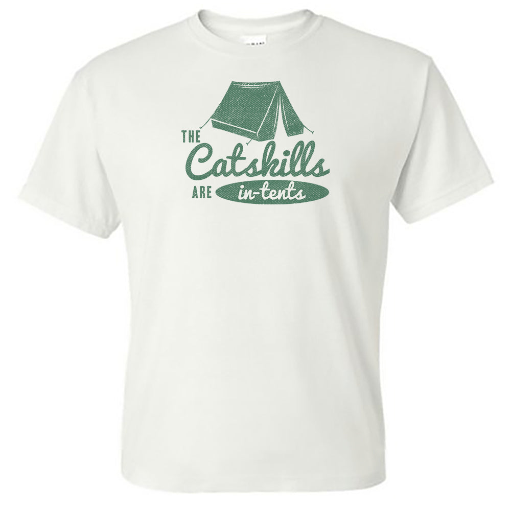 Catskills New York Camping and Outdoors Fun Vintage Style Print Unisex Tee Shirt