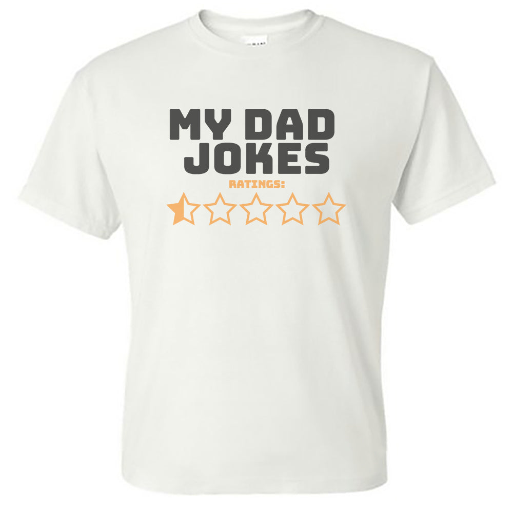 Dad Jokes Review Themed Vintage Print Graphic Unisex Tee Shirt