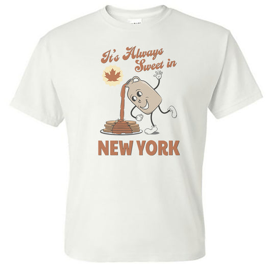 Fun Maple Themed Upstate New York Retro Design Unisex Tee Shirt