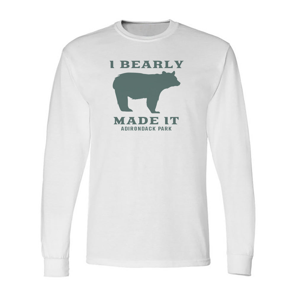 I Bearly Made It Adirondack Park Vintage Faded Long Sleeve Tee Shirt