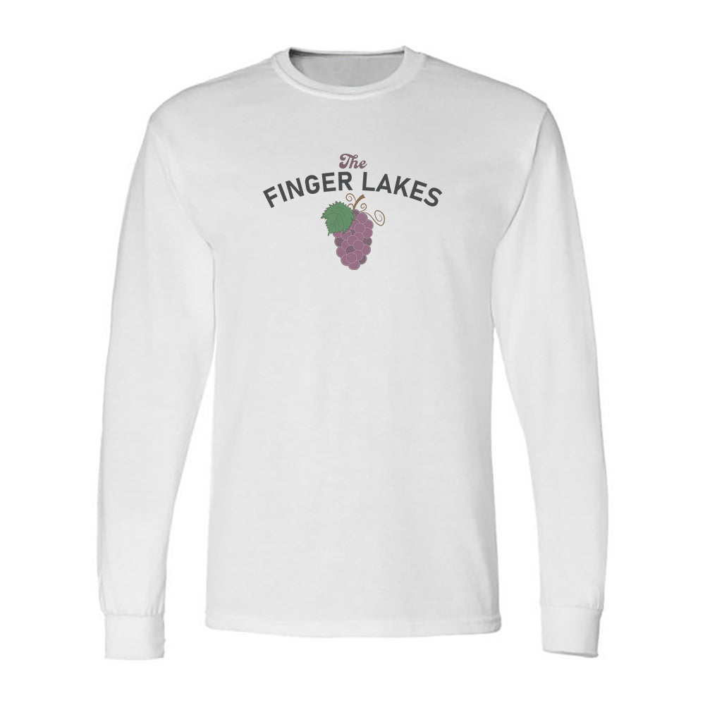 Finger Lakes Vintage Style Print Long Sleeve Tee Shirt