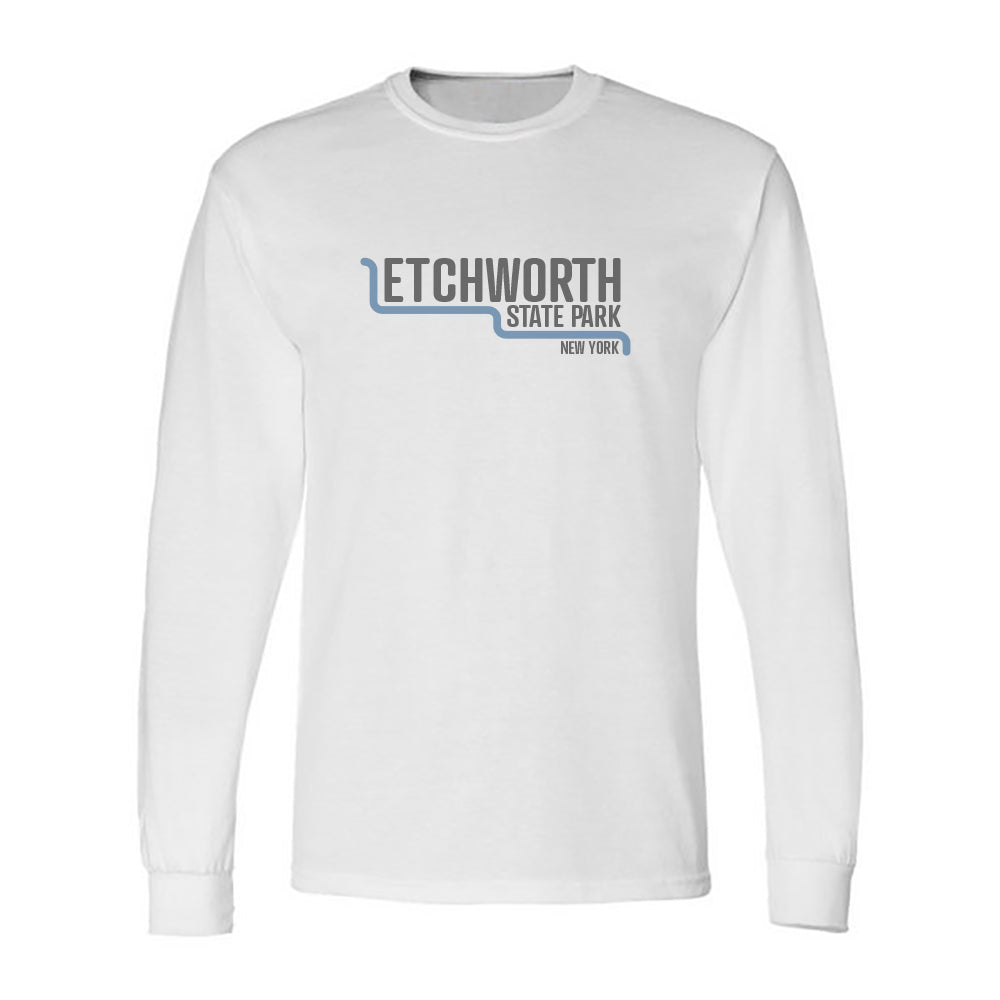 Letchworth State Park NY Vintage Style Faded Print Long Sleeve Tee Shirt