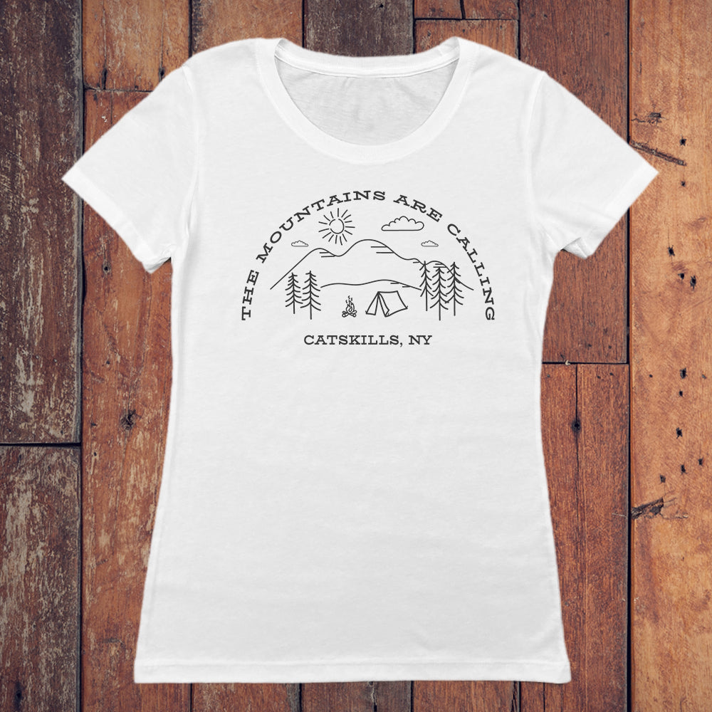 Catskills The Mountains Are Calling Women's Graphic Tee Shirt