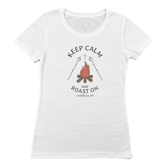 Catskills Campfire Vintage Style Faded Women's Tee Shirt