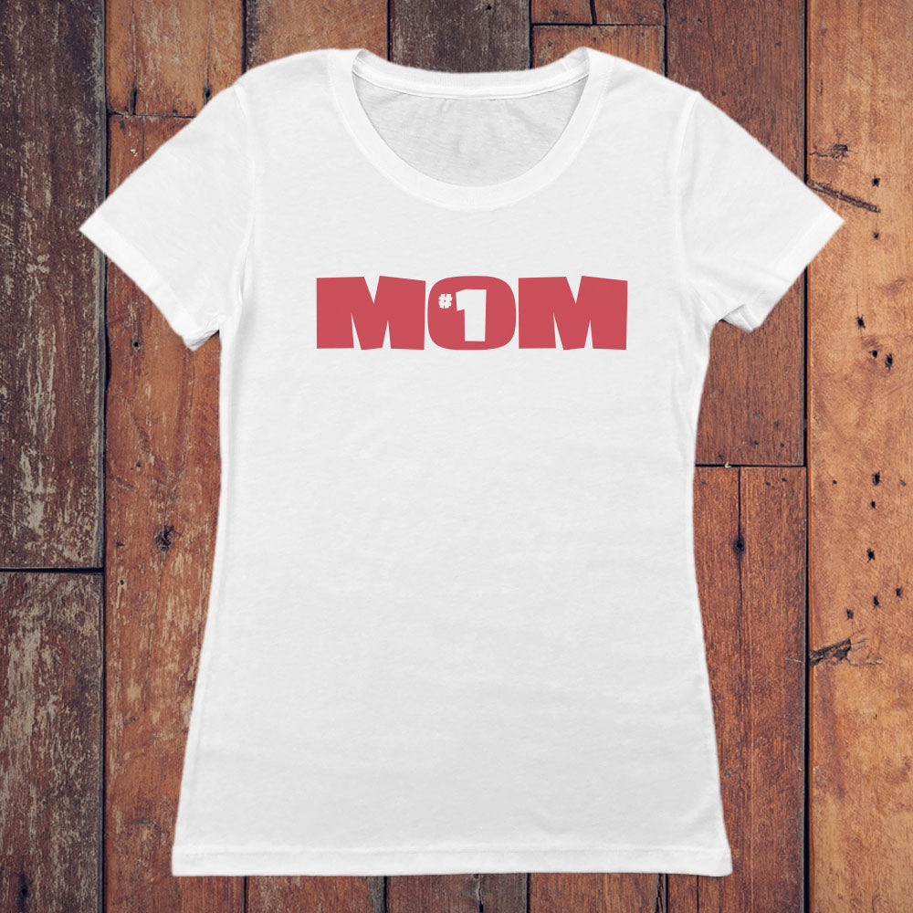 Number One #1 Mom Vintage Style Faded Print Women's Tee Shirt