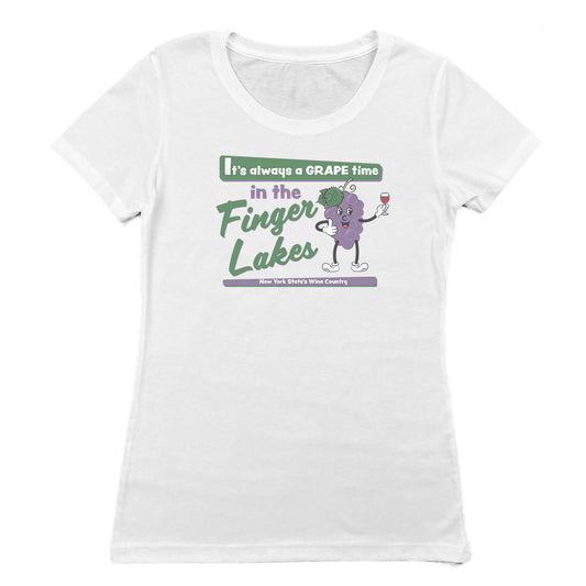 Finger Lakes Wine Fun Retro Style Graphic Women's Tee Shirt