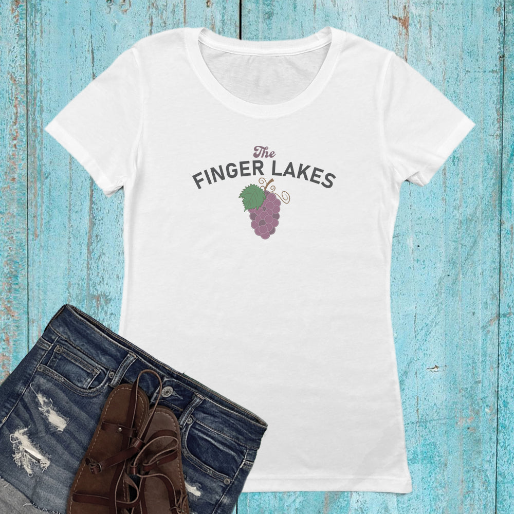 Finger Lakes New York Vintage Style Graphic Women's Tee Shirt
