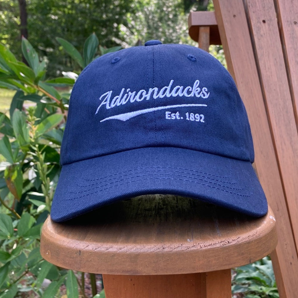Adirondack Script Embroidered Low-Profile Cotton Twill Hat